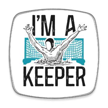 Water Polo Goalie I'm A Keeper - Viereckiger Kühlschrankmagnet - Weiß - Vorne