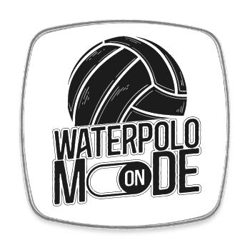 Water Polo Water Polo Mode On - Viereckiger Kühlschrankmagnet - Weiß - Vorne