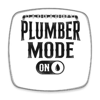 Plombier Plombier Plombier Vintage Plombier - Magnet carré - blanc - Devant