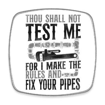 Plumbing Plumber Christian Vintage - Viereckiger Kühlschrankmagnet - Weiß - Vorne