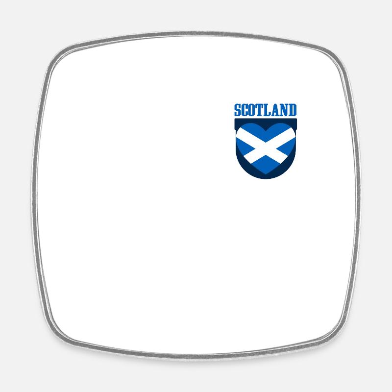 Scotland Flag Heart Scottish - Square fridge magnet - white