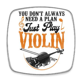 Violin Violinist Vintage You Don't - Viereckiger Kühlschrankmagnet - Weiß - Vorne