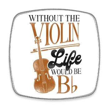 Violon Violoniste Pun Vintage - Magnet carré - blanc - Devant