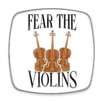 Violon Violoniste Vintage Fear The - Magnet carré - blanc - Devant