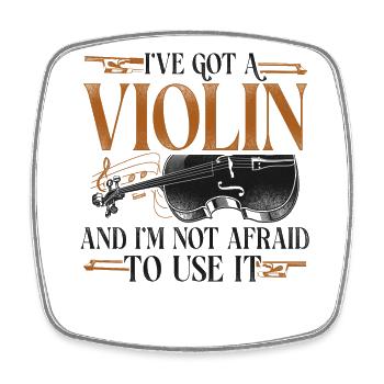 Violin Violinist Vintage I've Got - Square fridge magnet - white - Front