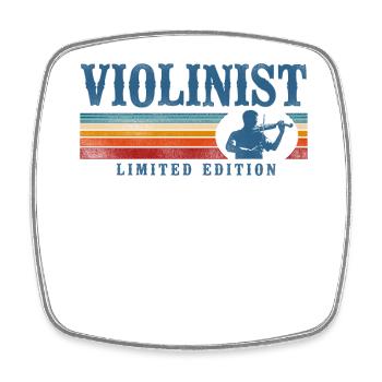 Violon Violoniste Rétro Vintage - Magnet carré - blanc - Devant