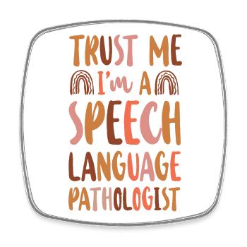 Speech Therapist Therapy Assistant - Viereckiger Kühlschrankmagnet - Weiß - Vorne