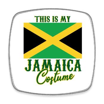 Jamaika Kostüm Jamaica - Viereckiger Kühlschrankmagnet - Weiß - Vorne