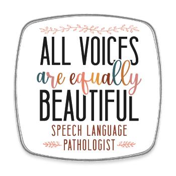 Speech Therapist Therapy Assistant - Square fridge magnet - white - Front