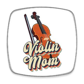 Violon Violoniste Maman Rétro Vintage - Magnet carré - blanc - Devant