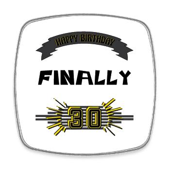 Happy Birthday, Gift, - Square fridge magnet - white - Front