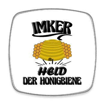 Imker, Held der Honigbiene, Imkerei ein Berufung - Viereckiger Kühlschrankmagnet - Weiß - Vorne