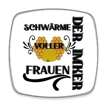 Der Imker, schwärme voller Frauen, Imkerei, Helden - Viereckiger Kühlschrankmagnet - Weiß - Vorne
