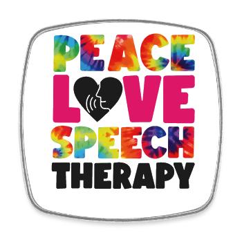 Speech Therapist Therapy Assistant - Viereckiger Kühlschrankmagnet - Weiß - Vorne