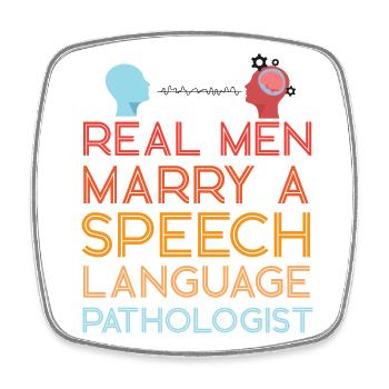 Speech Therapist Therapy Assistant - Square fridge magnet - white - Front