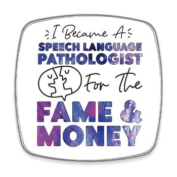 Speech Therapist Therapy Assistant - Square fridge magnet - white - Front