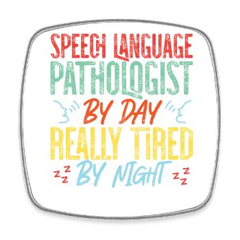 Speech Therapist Therapy Assistant - Viereckiger Kühlschrankmagnet - Weiß - Vorne
