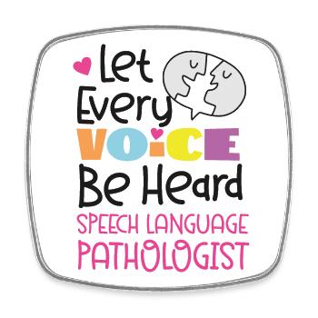 Speech Therapist Therapy Assistant - Viereckiger Kühlschrankmagnet - Weiß - Vorne