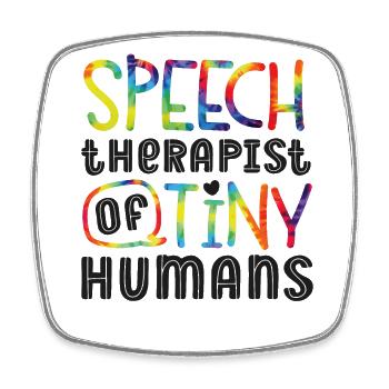 Speech Therapist Therapy Assistant - Viereckiger Kühlschrankmagnet - Weiß - Vorne