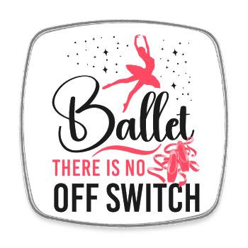 Ballet Dancer Dance Girl Ballerina - Square fridge magnet - white - Front