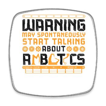 Robot Robotics Engineer Vintage - Square fridge magnet - white - Front