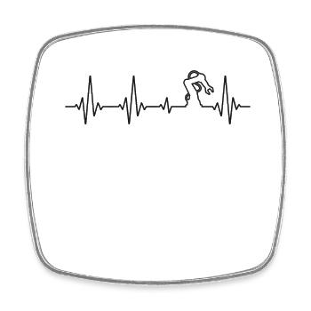 Robot Robotics Engineer Heartbeat - Viereckiger Kühlschrankmagnet - Weiß - Vorne