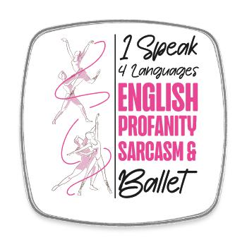 Ballet Dancer Dance Girl Ballerina - Viereckiger Kühlschrankmagnet - Weiß - Vorne