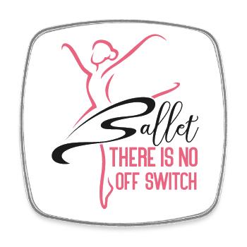 Ballet Dancer Dance Girl Ballerina - Square fridge magnet - white - Front