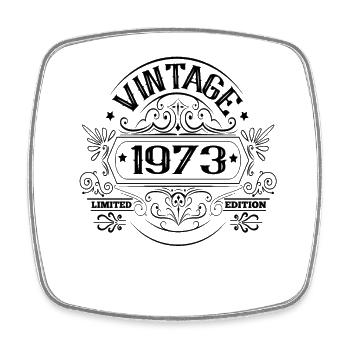 Millésime 1973 Anniversaire Vintage - Magnet carré - blanc - Devant