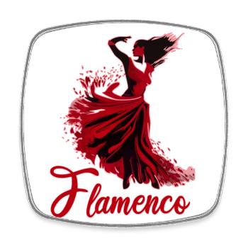 Flamenco Tanz Andalusien Spanischer Tanz - Viereckiger Kühlschrankmagnet - Weiß - Vorne