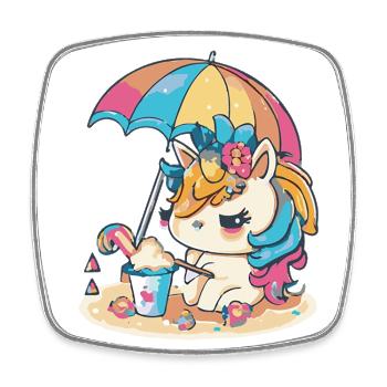Summer Rainbow - A Play of Colors - Square fridge magnet - white - Front