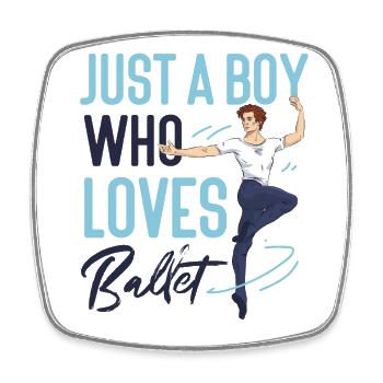 Ballet Dancer Dance Girl Ballerina - Square fridge magnet - white - Front