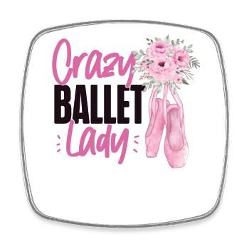 Ballet Dancer Dance Girl Ballerina - Square fridge magnet - white - Front