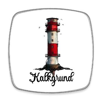 Leuchtturm Flensburger Förde Kalkgrund - Viereckiger Kühlschrankmagnet - Weiß - Vorne