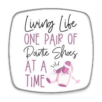 Ballet Dancer Dance Girl Ballerina - Square fridge magnet - white - Front