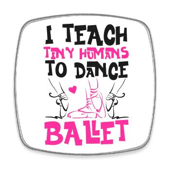 Ballet Dancer Dance Girl Ballerina - Square fridge magnet - white - Front