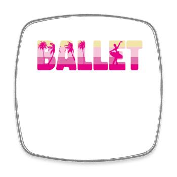 Ballet Dancer Dance Girl Ballerina - Square fridge magnet - white - Front