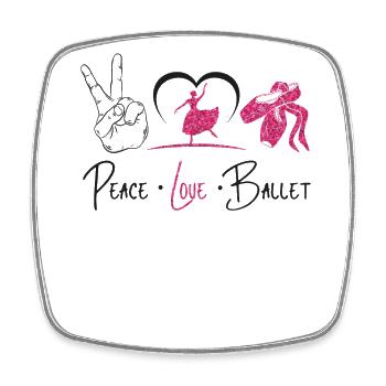 Ballet Dancer Dance Girl Ballerina - Square fridge magnet - white - Front