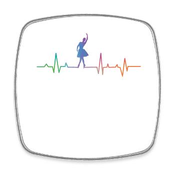 Ballet Dancer Dance Girl Ballerina - Square fridge magnet - white - Front