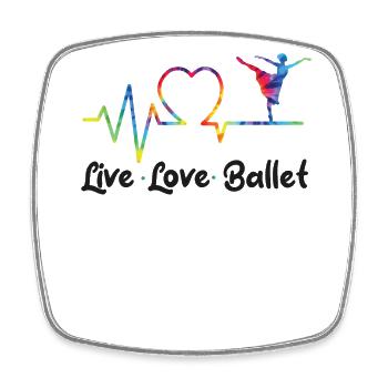 Ballet Dancer Dance Girl Ballerina - Viereckiger Kühlschrankmagnet - Weiß - Vorne
