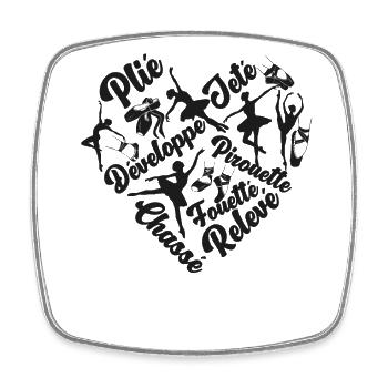 Ballet Dancer Dance Girl Ballerina - Viereckiger Kühlschrankmagnet - Weiß - Vorne