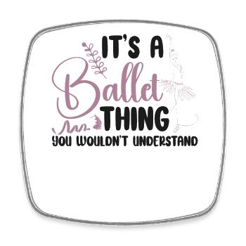 Ballet Dancer Dance Girl Ballerina - Viereckiger Kühlschrankmagnet - Weiß - Vorne