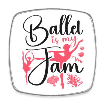 Ballet Dancer Dance Girl Ballerina - Square fridge magnet - white - Front