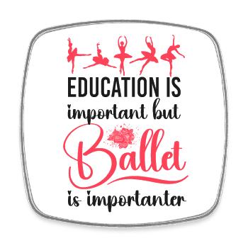 Ballet Dancer Dance Girl Ballerina - Square fridge magnet - white - Front
