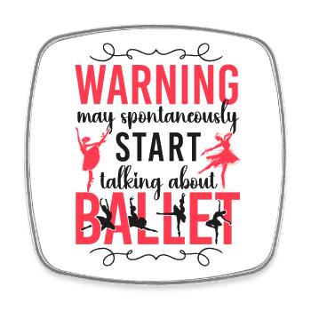Ballet Dancer Dance Girl Ballerina - Viereckiger Kühlschrankmagnet - Weiß - Vorne