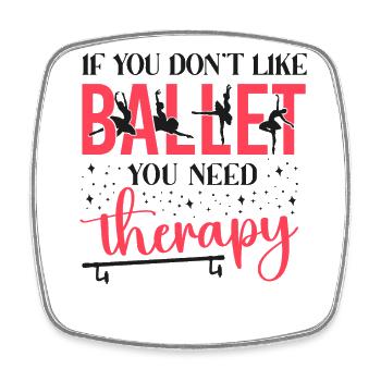 Ballet Dancer Dance Girl Ballerina - Square fridge magnet - white - Front