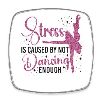 Ballet Dancer Dance Girl Ballerina - Square fridge magnet - white - Front