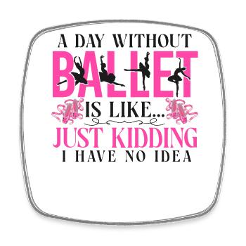 Ballet Dancer Dance Girl Ballerina - Viereckiger Kühlschrankmagnet - Weiß - Vorne