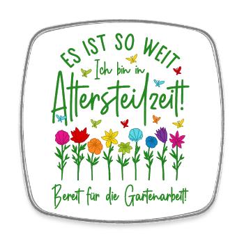 Ruhestand Garten Rente Gartenarbeit Altersteilzeit - Viereckiger Kühlschrankmagnet - Weiß - Vorne