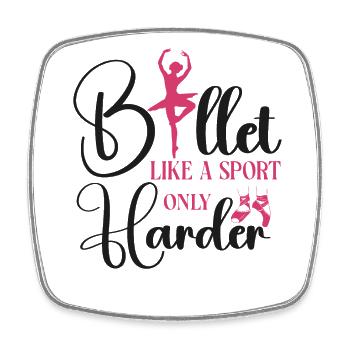 Ballet Dancer Dance Girl Ballerina - Square fridge magnet - white - Front